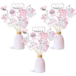 Pink Elephant Centerpiece Sticks